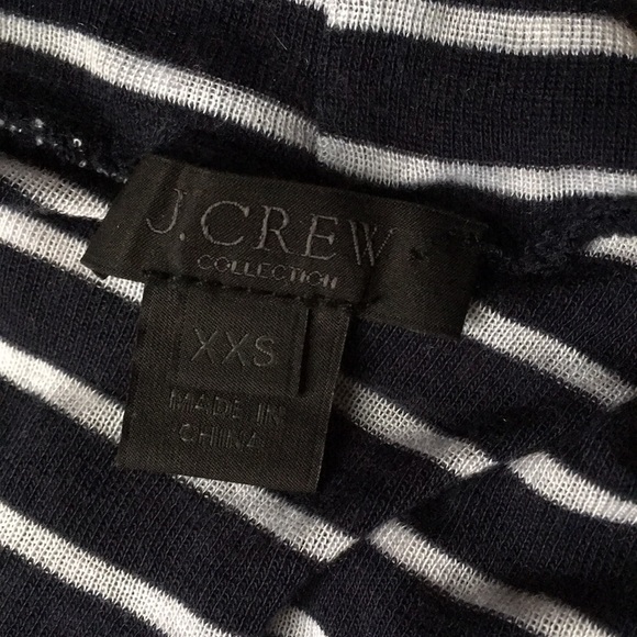 J Crew  XXS Navy Blue and White Turtle Neck - Picture 7 of 8